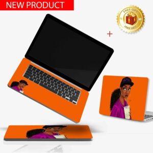 Girl Sipping a drink Laptop Sticker